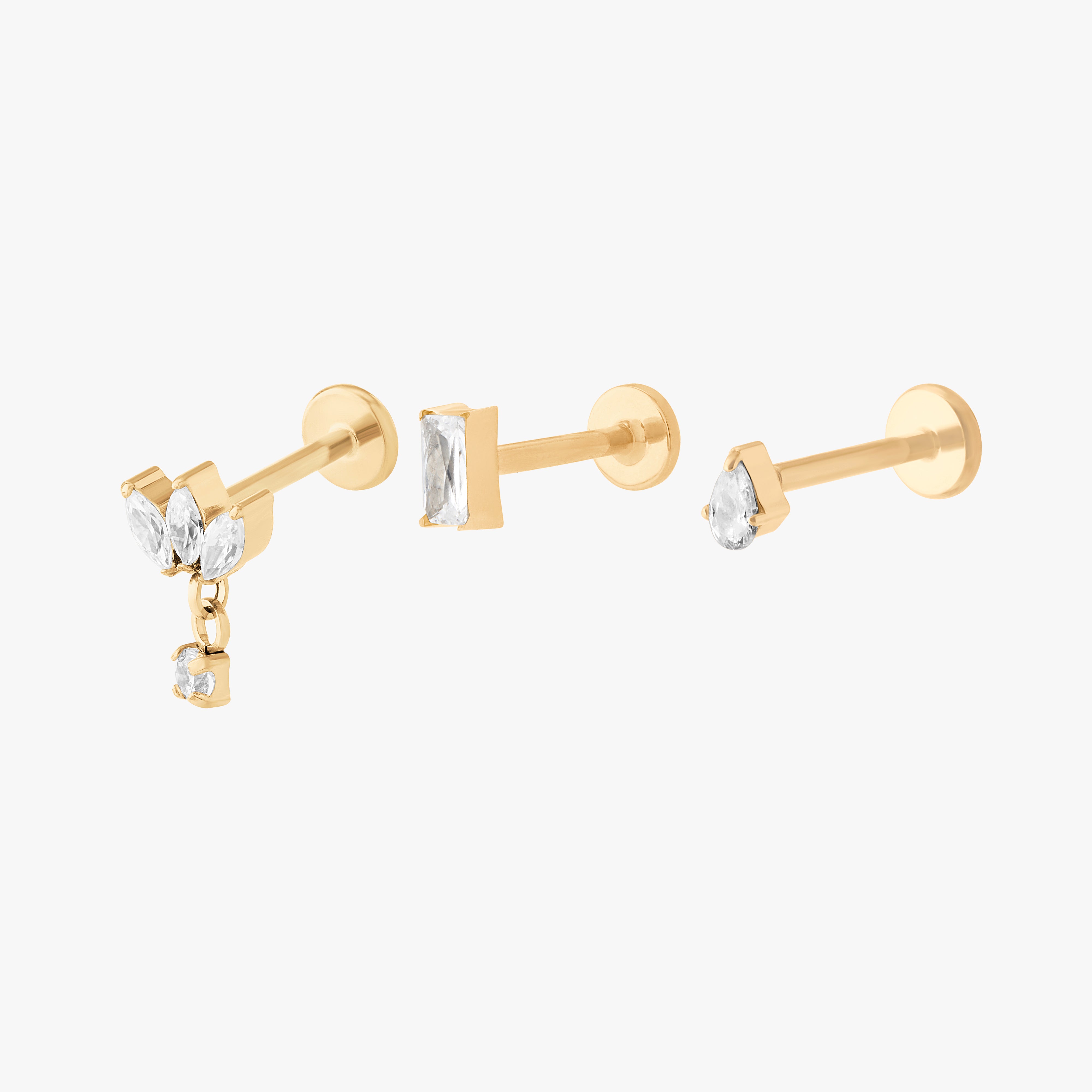 Studs Flatback Stones Set In Multi