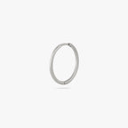 Large thin silver hoop. color:null|silver