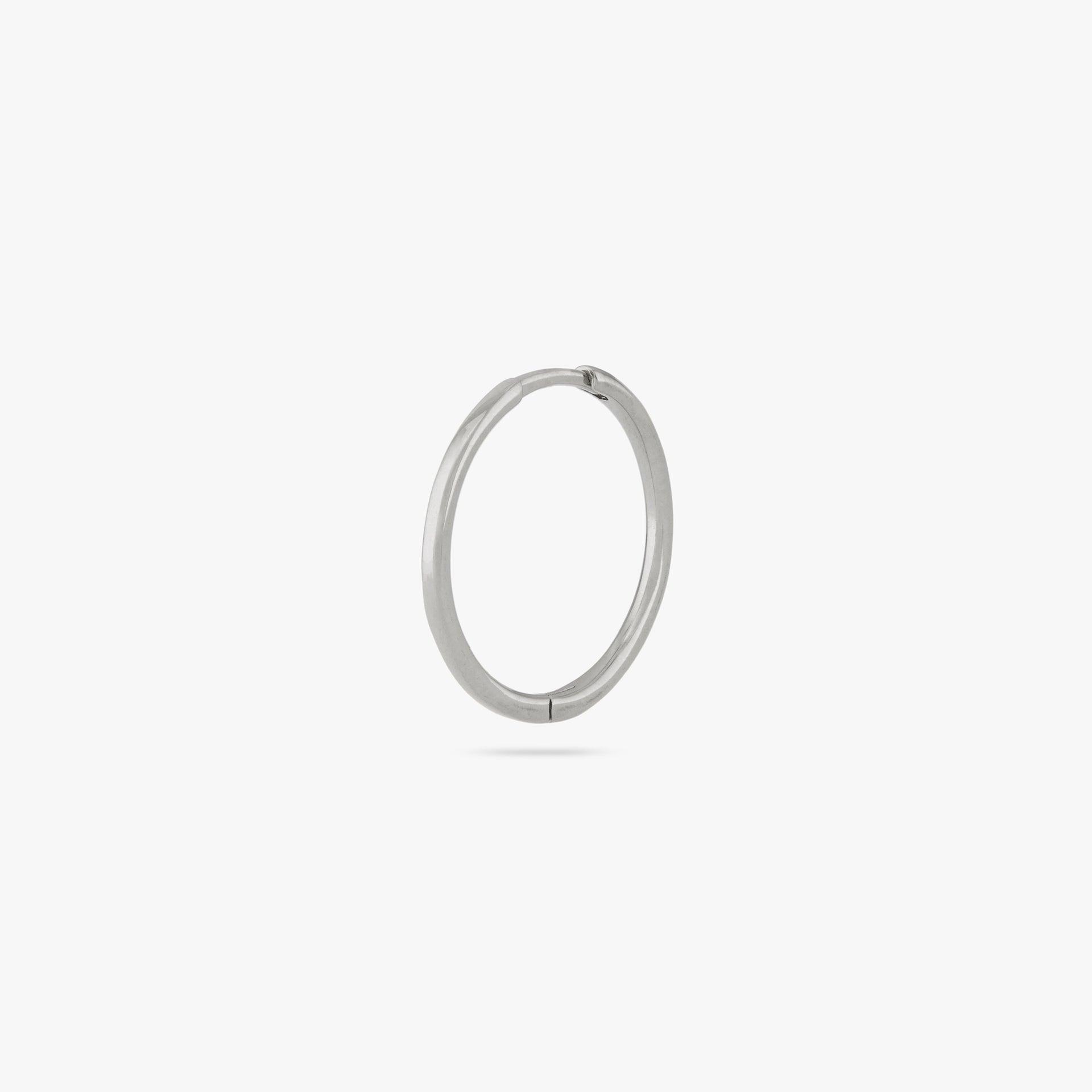 Large thin silver hoop. - Main view