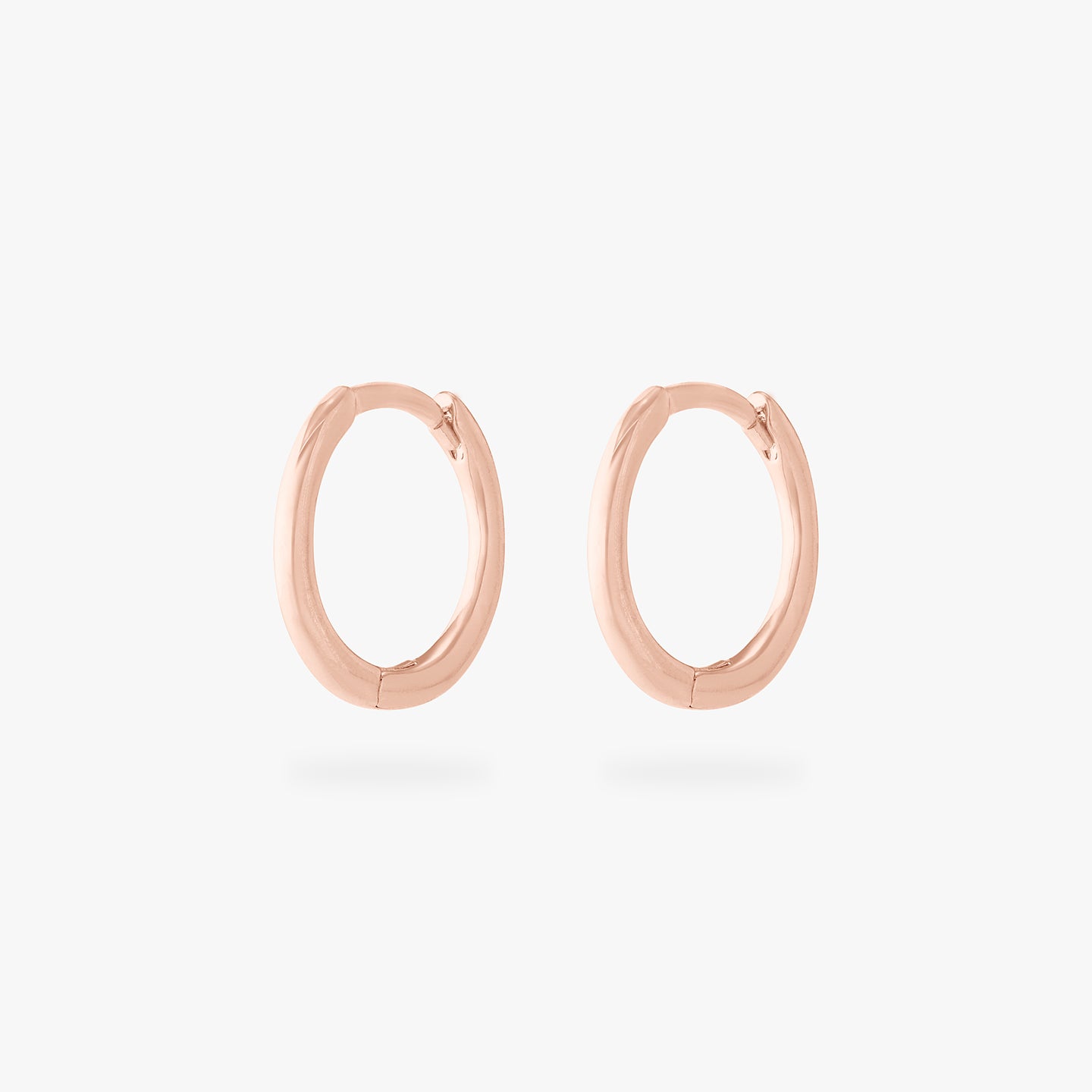 rose gold small slim huggie [pair] color:null|rose gold