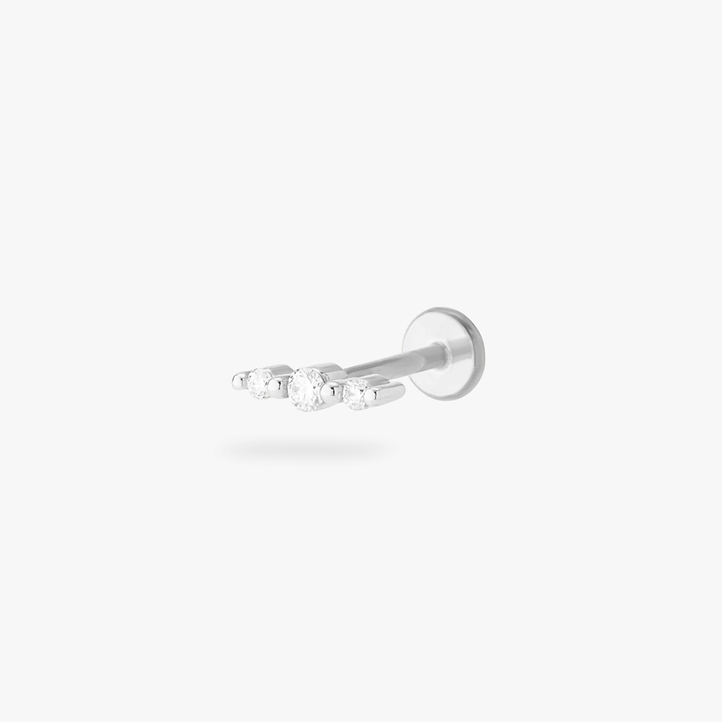 long set lab grown diamonds set in 14K white gold color:null|silver/clear|white gold/clear