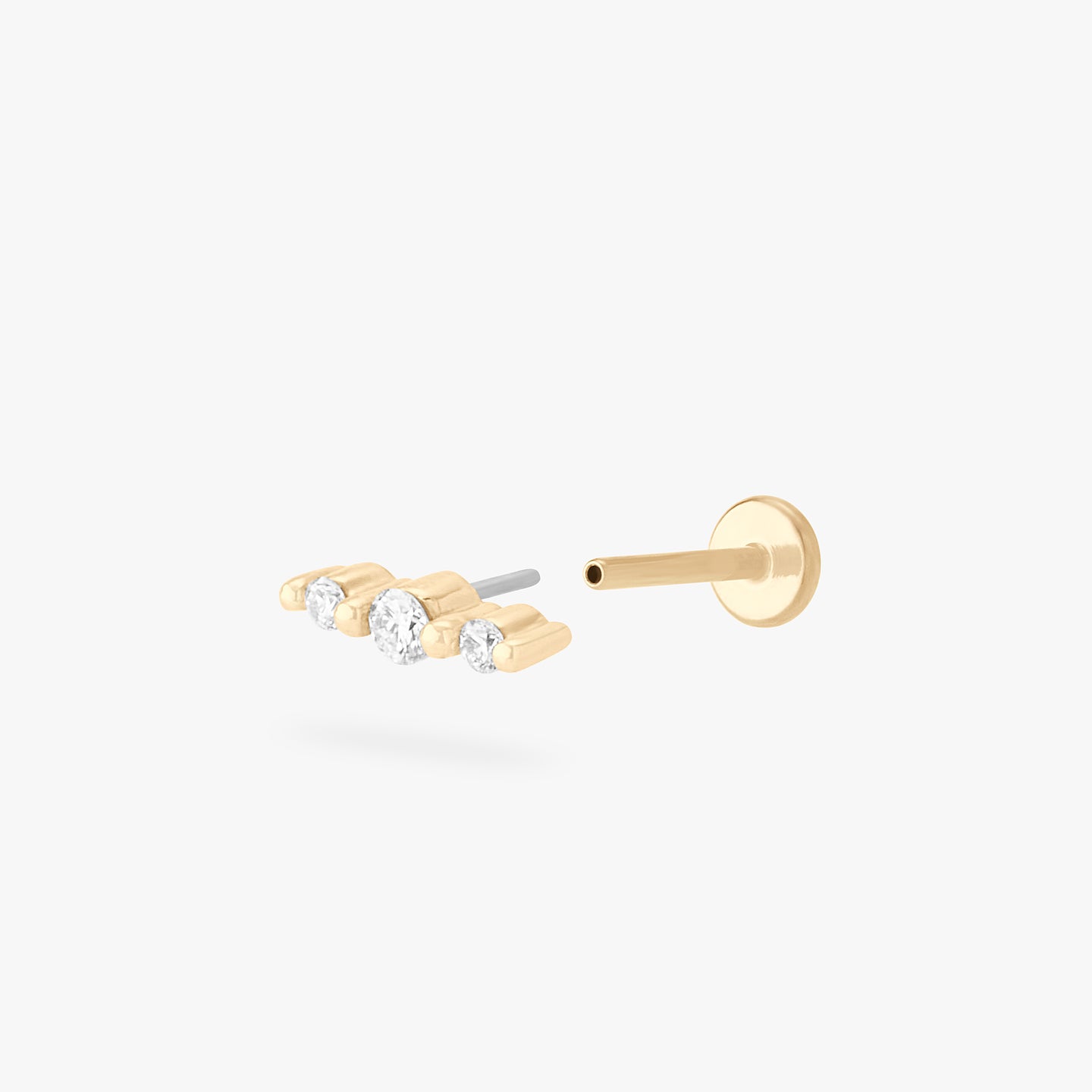 long set lab grown diamonds set in 14K yellow gold color:null|gold/clear|yellow gold/clear