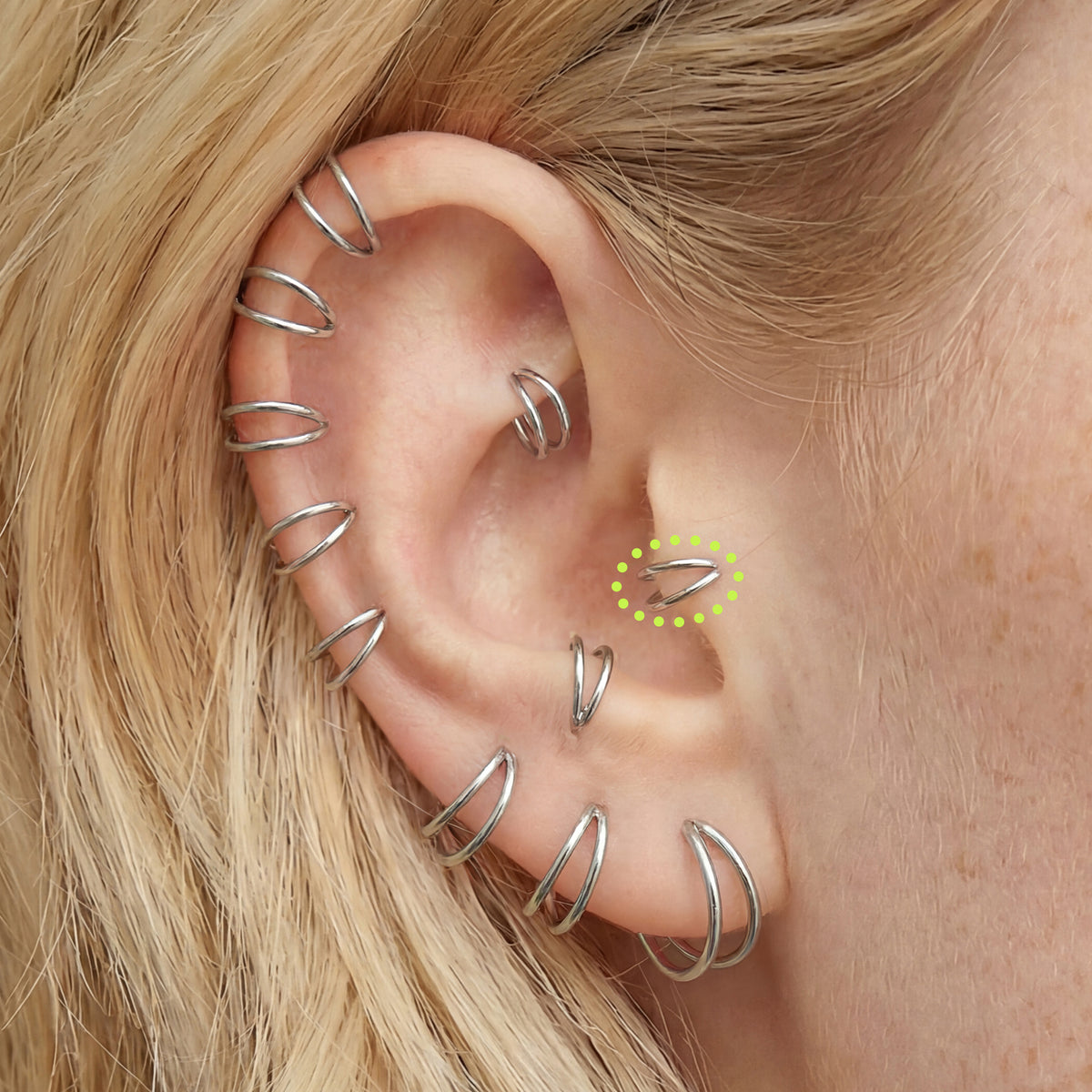 Silver Clicker 5mm Double Clicker – Studs