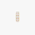 this image shows the front view of hte max pave huggie with clear cz stones 