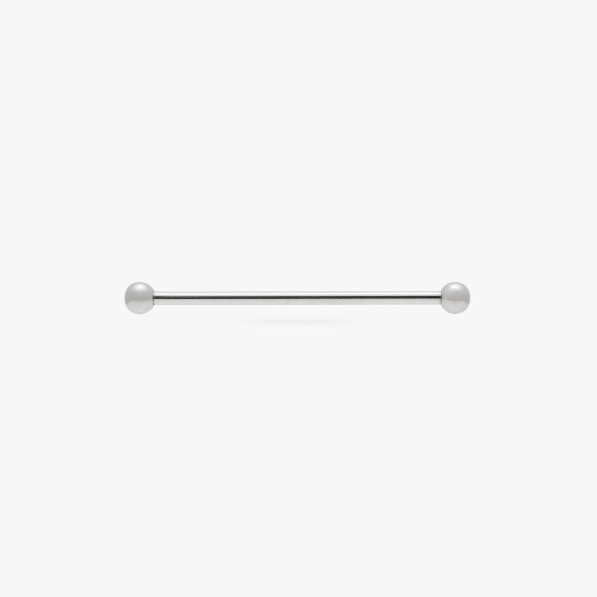 This is an image of a silver-toned titanium industrial bar that is 35mm in length against a white background.