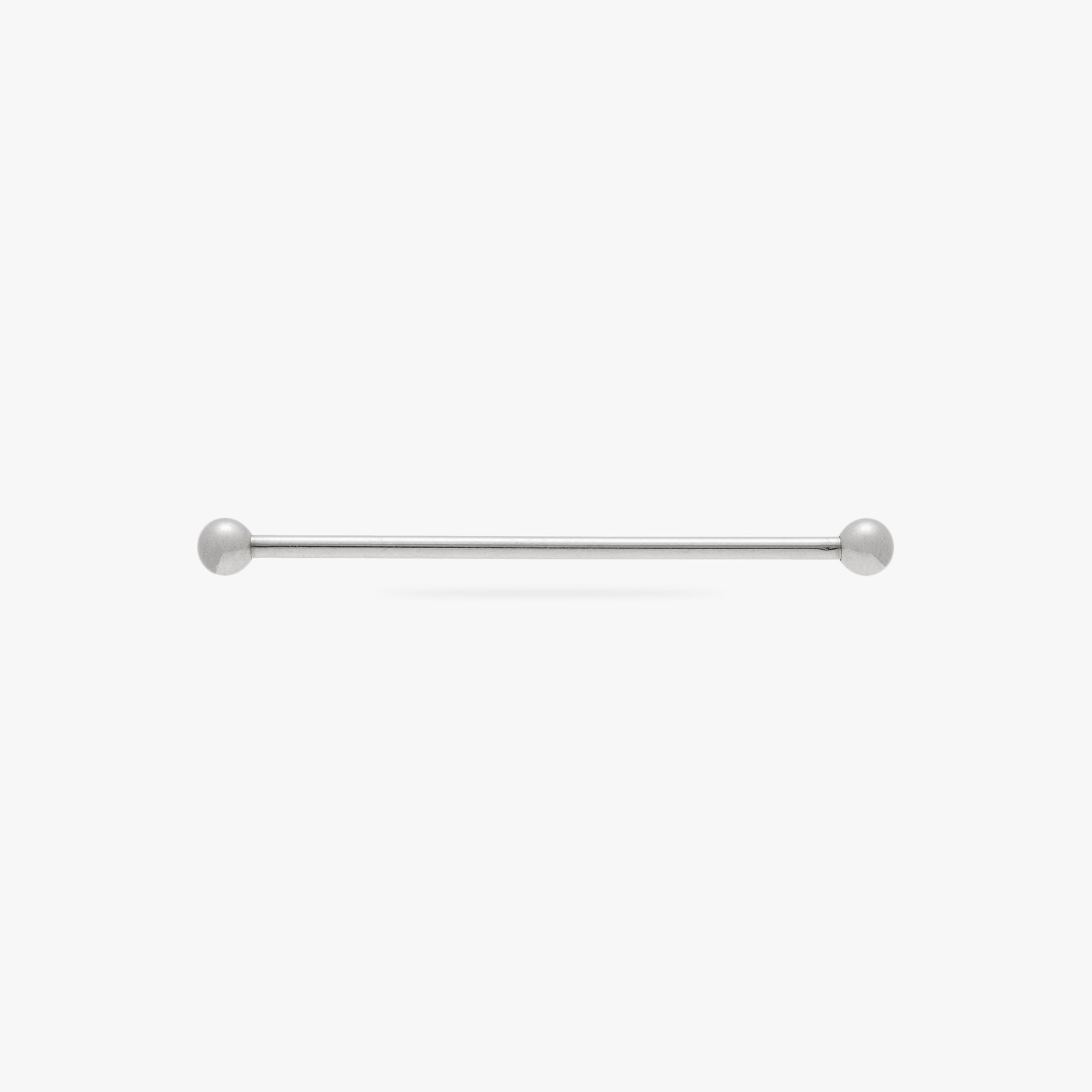 This is an image of a silver-toned titanium industrial bar that is 42mm in length against a white background. - Alternative view 3