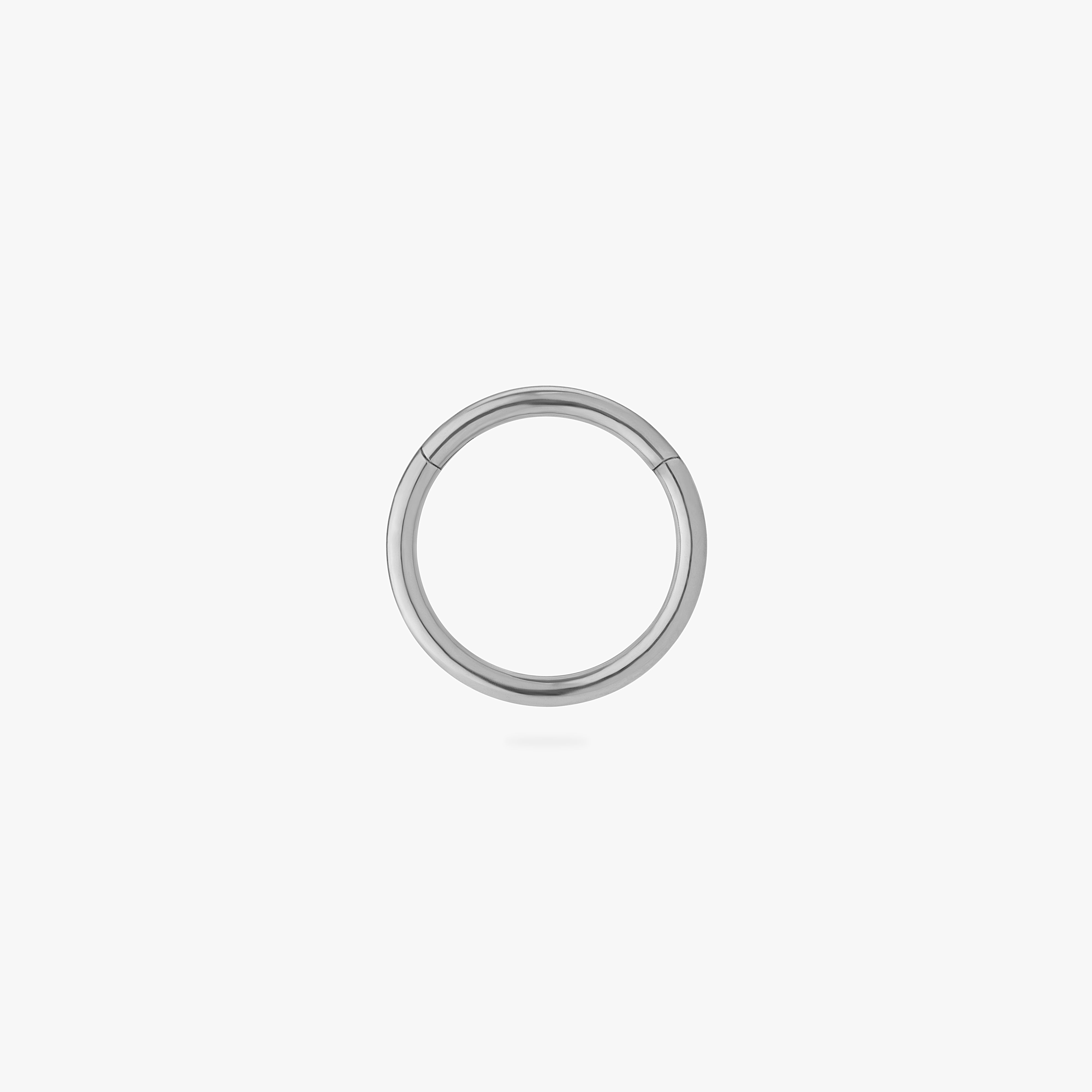 This is an image of a silver-toned titanium clicker that is 10mm wide against a white background. - Main view