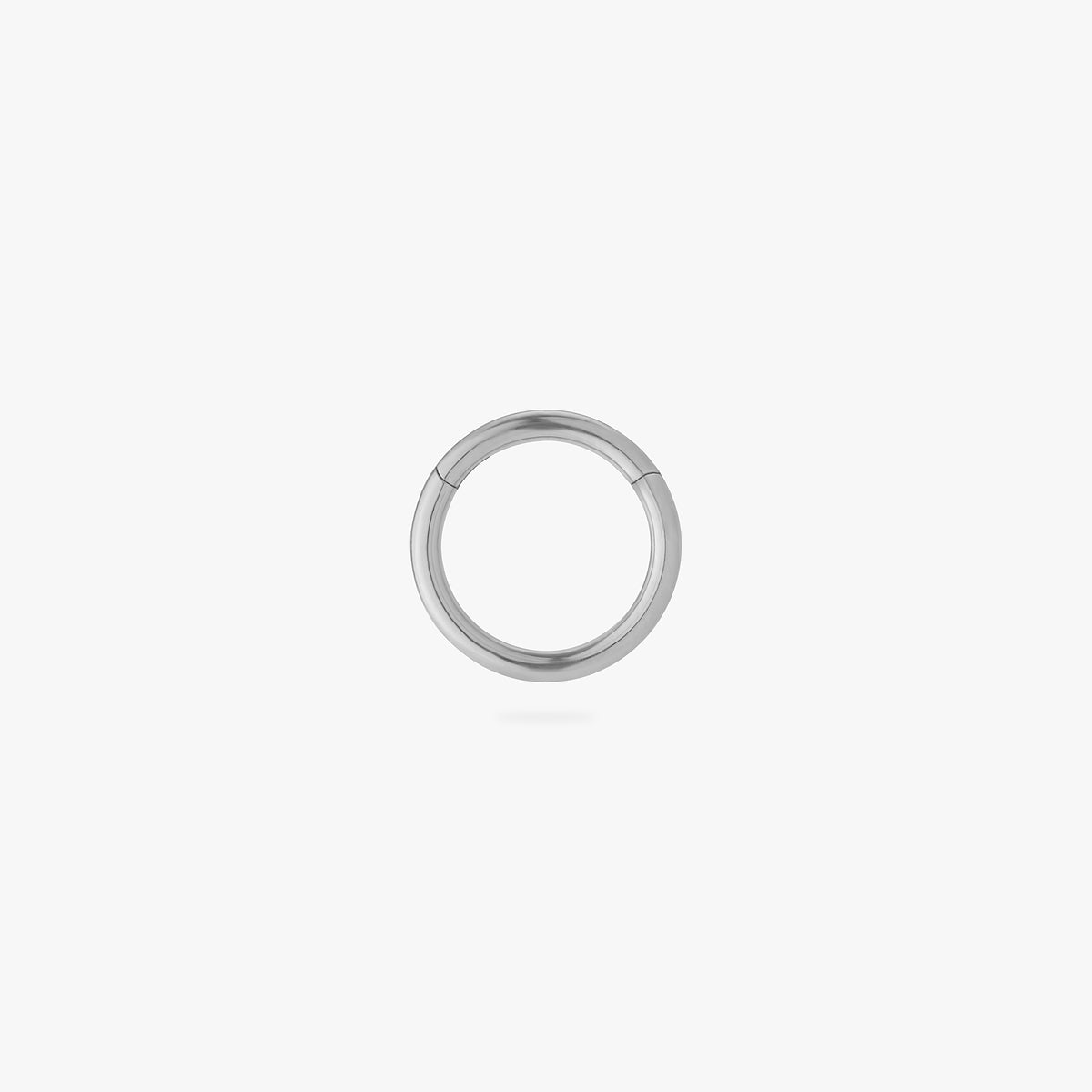 This is an image of a silver-toned titanium clicker that is 8mm wide against a white background. - Main view