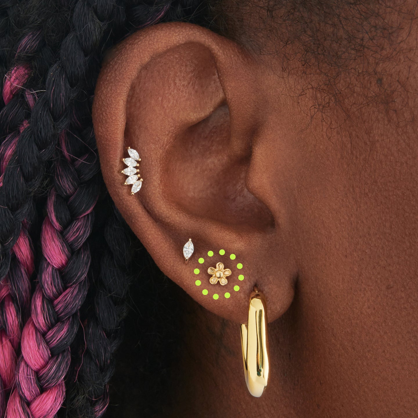 Earscape featuring the Daisy 14K Piercing Stud [hover]