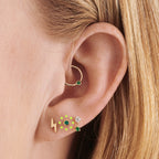 14k emerald bezel flatback [hover] color:null|14k gold