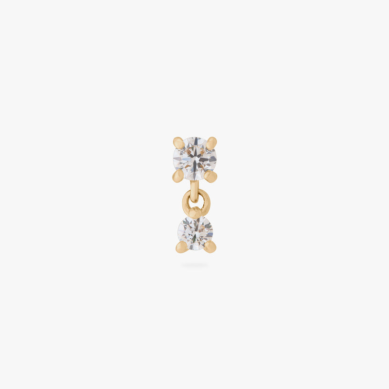 14K CZ Dangle