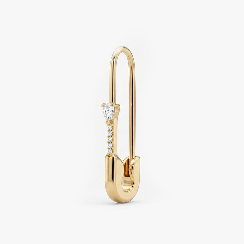 Pave Pear Safety Pin