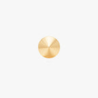 this image shows the front view of the 14k yellow gold plated reversible spike flatback. 