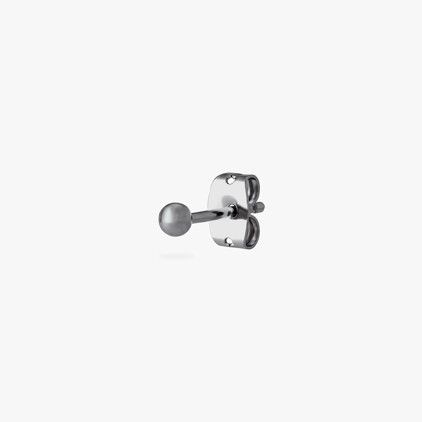 mini ball stud in gunmetal color:null|gunmetal