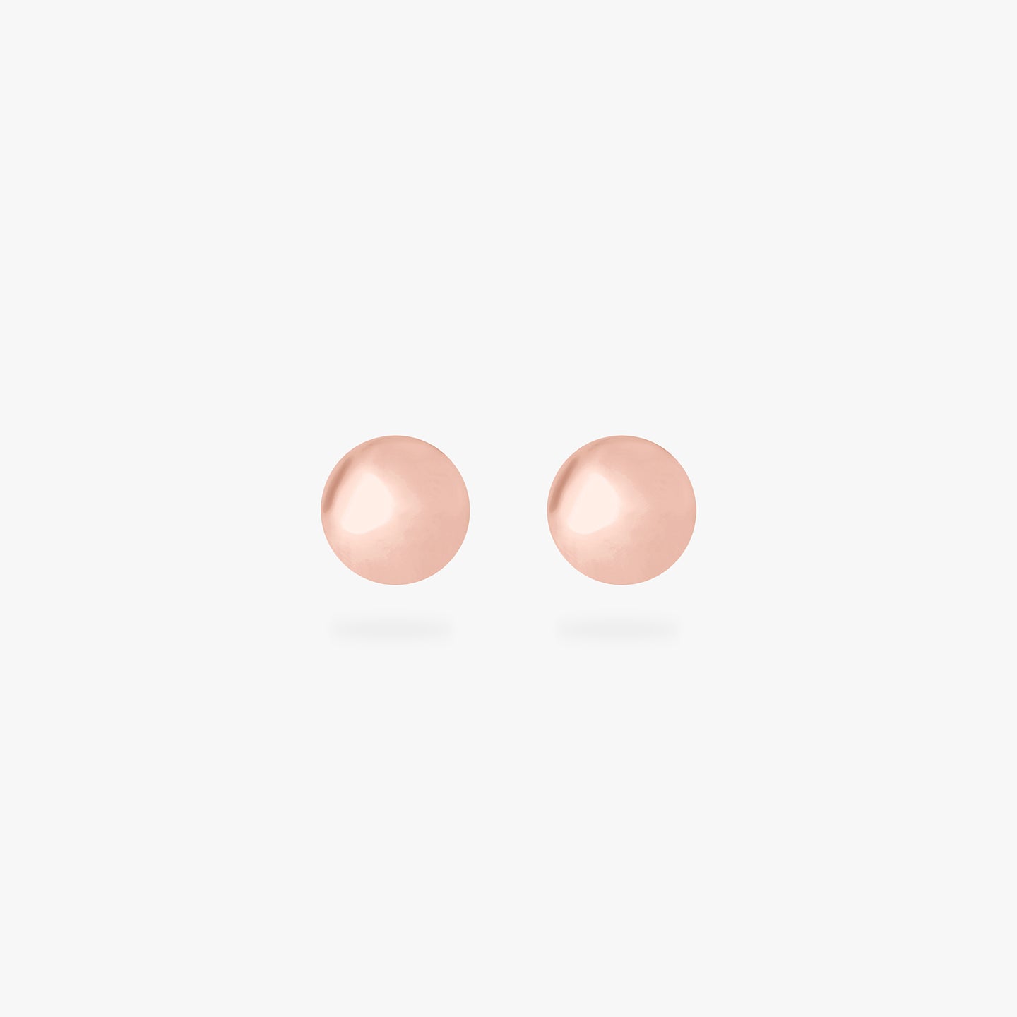 mini rose gold ball stud [pair] color:null|rose gold