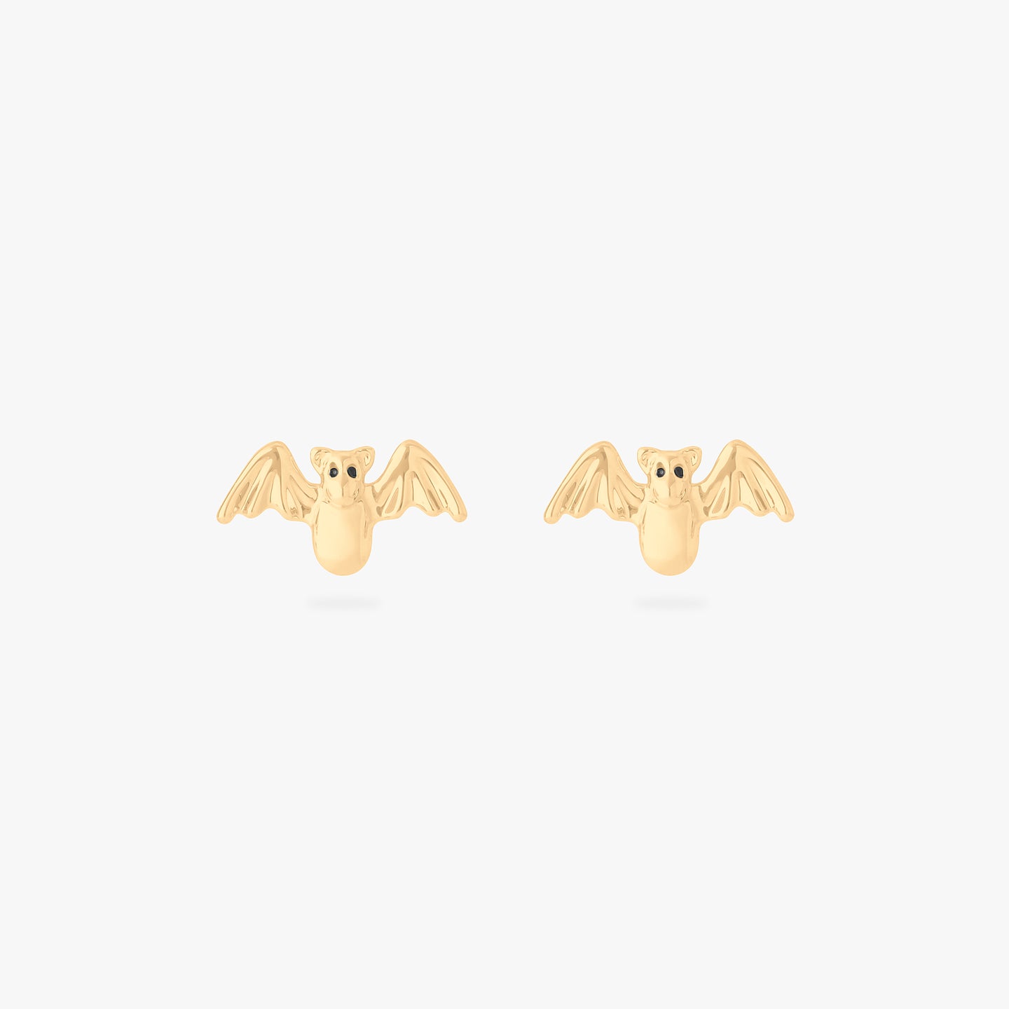 A gold bat stud [pair] color:null|gold/black