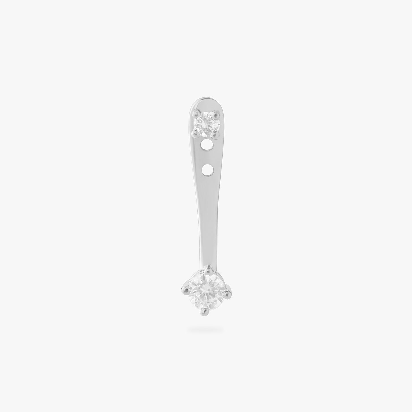 silver cz jacket stud color:null|silver/clear