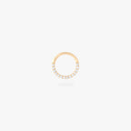 8mm seamless front set pave clicker in gold color:null|gold