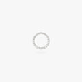 8mm seamless front set pave clicker in silver color:null|silver