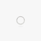 8mm seamless front set pave clicker in silver color:null|silver
