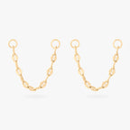 30mm gold lip chain [pair] color:null|gold