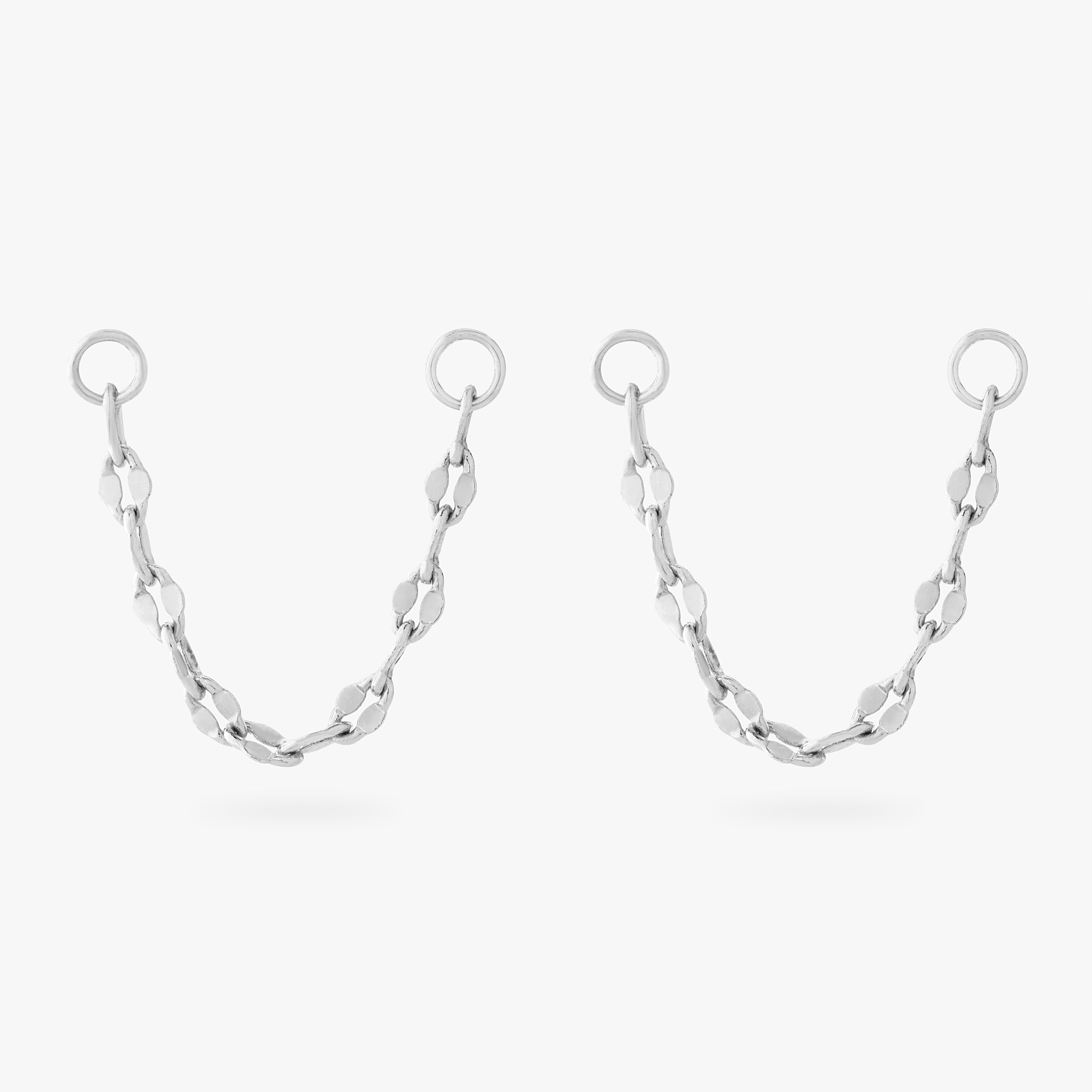 30mm silver lip chain [pair] color:null|silver