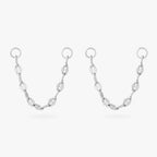 30mm silver lip chain [pair] color:null|silver