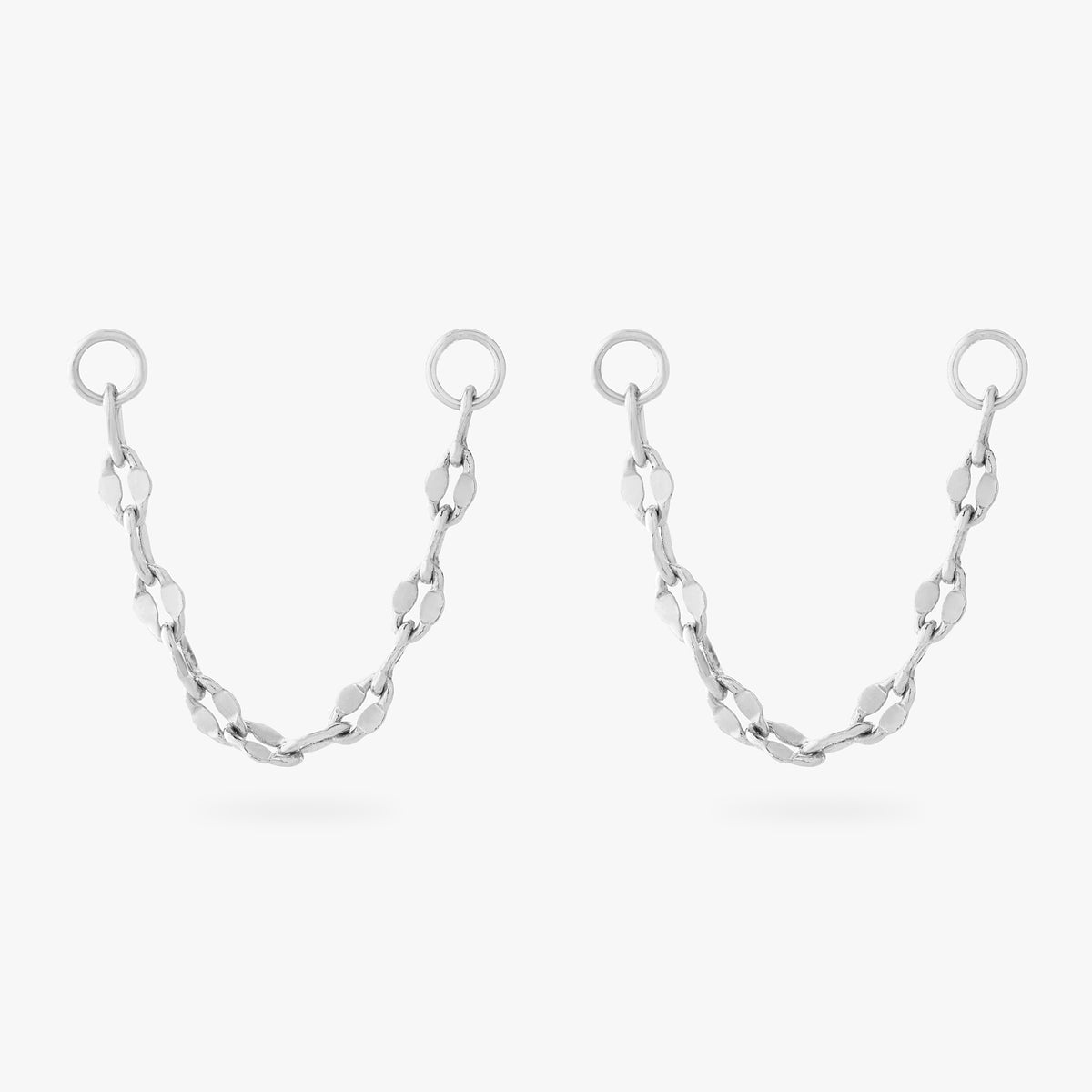 30mm silver lip chain [pair] color:null|silver
