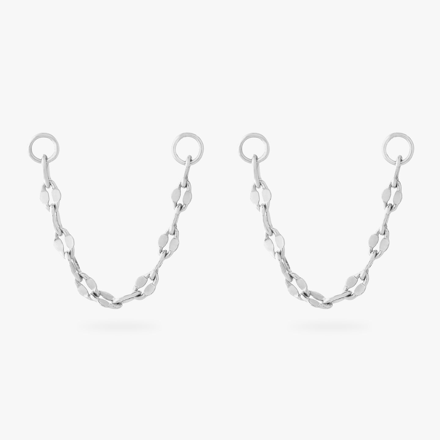 30mm silver lip chain [pair] color:null|silver