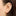 This is an image of a gold flatback stud with a green stacked cz stone on ear. [hover] color:null|14k gold/green