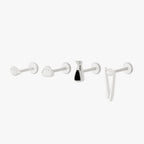 set of flatback earrings from the studs x din tai fung collection in gold color:null|silver