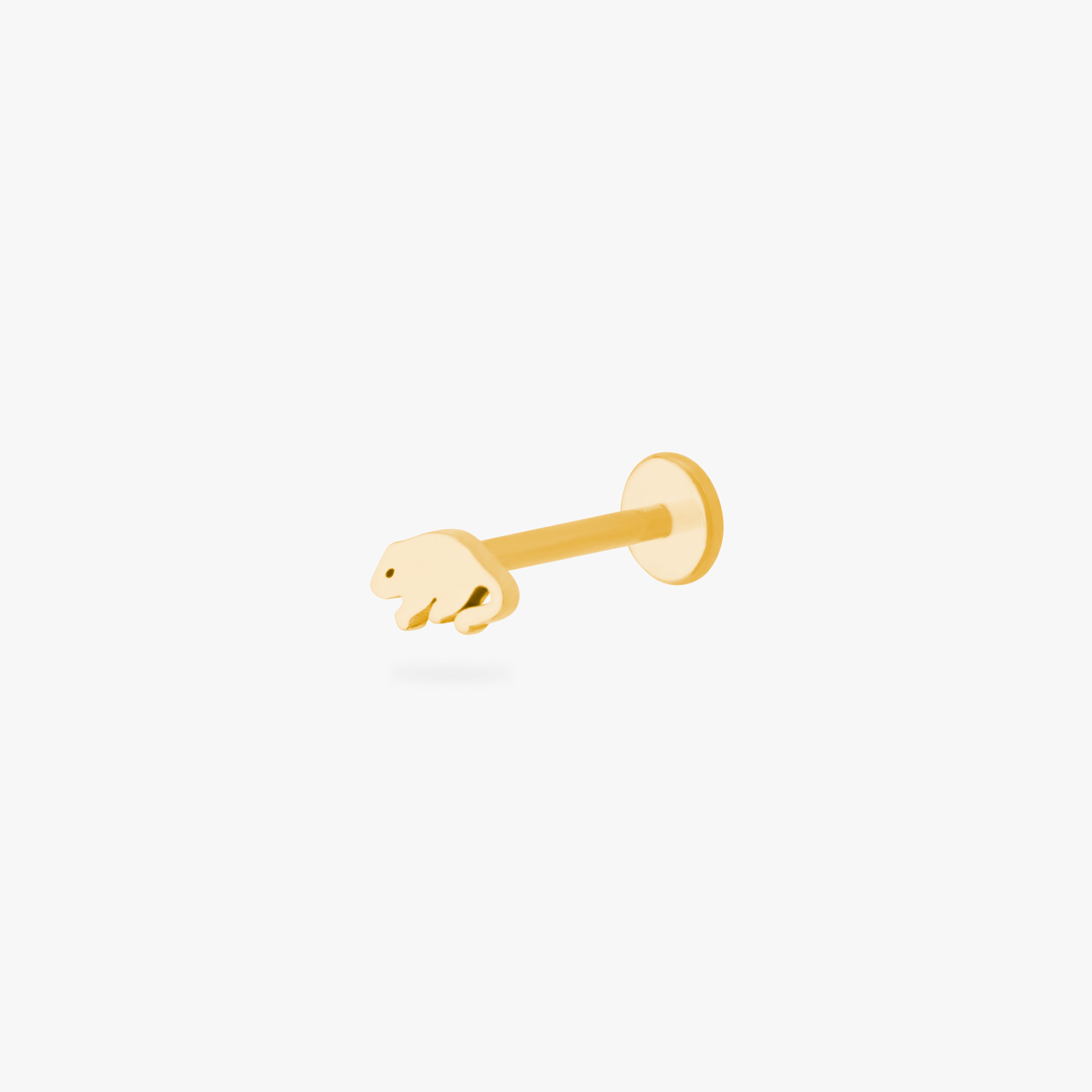 rat shaped flatback stud in gold color:null|gold