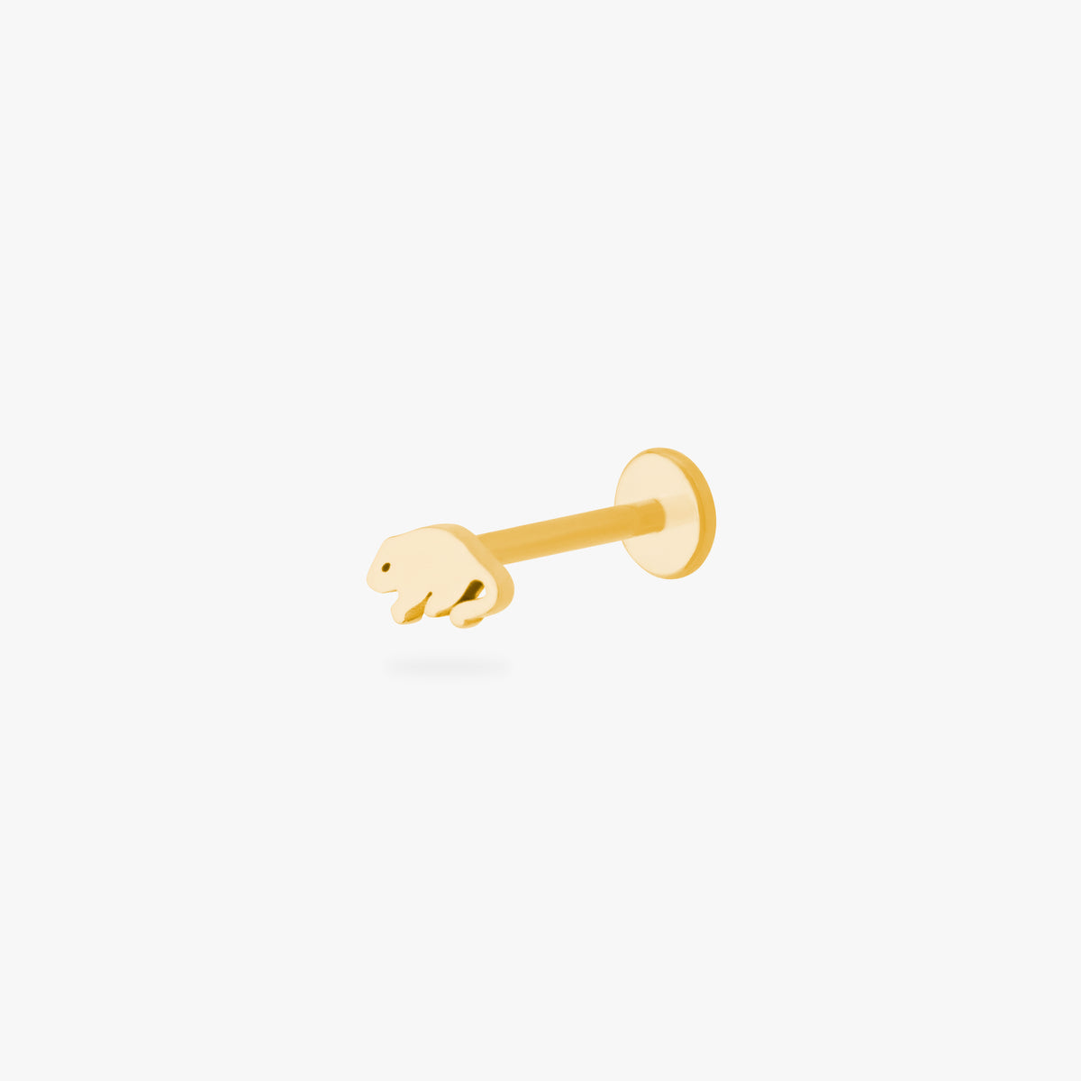 rat shaped flatback stud in gold color:null|gold
