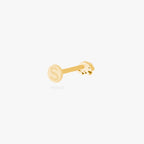 back view of a rat shaped flatback stud in gold color:null|gold