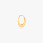 This is an image of a gold-toned titanium clicker that has an 8mm diameter and appears chunky at the bottom. 