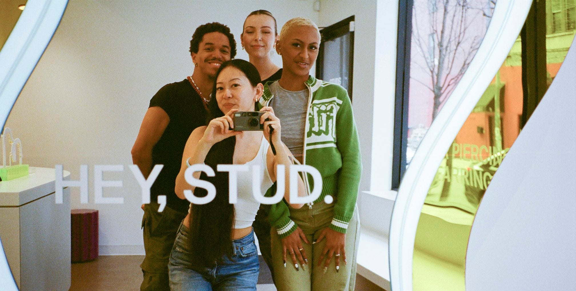 Interior of a Studs piercing studio