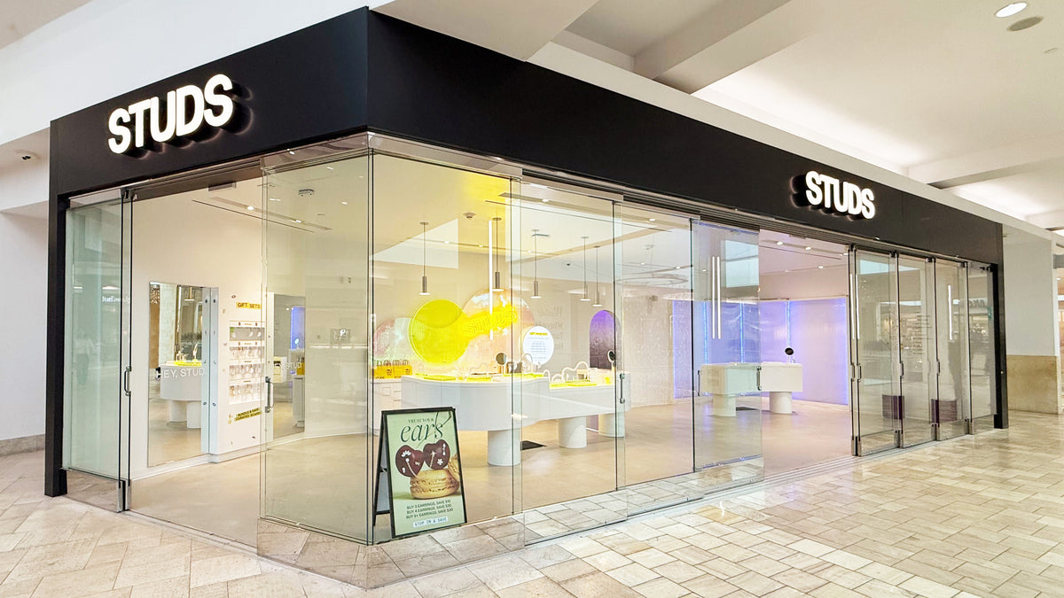 Studs piercing studio storefront in Westfield Topanga