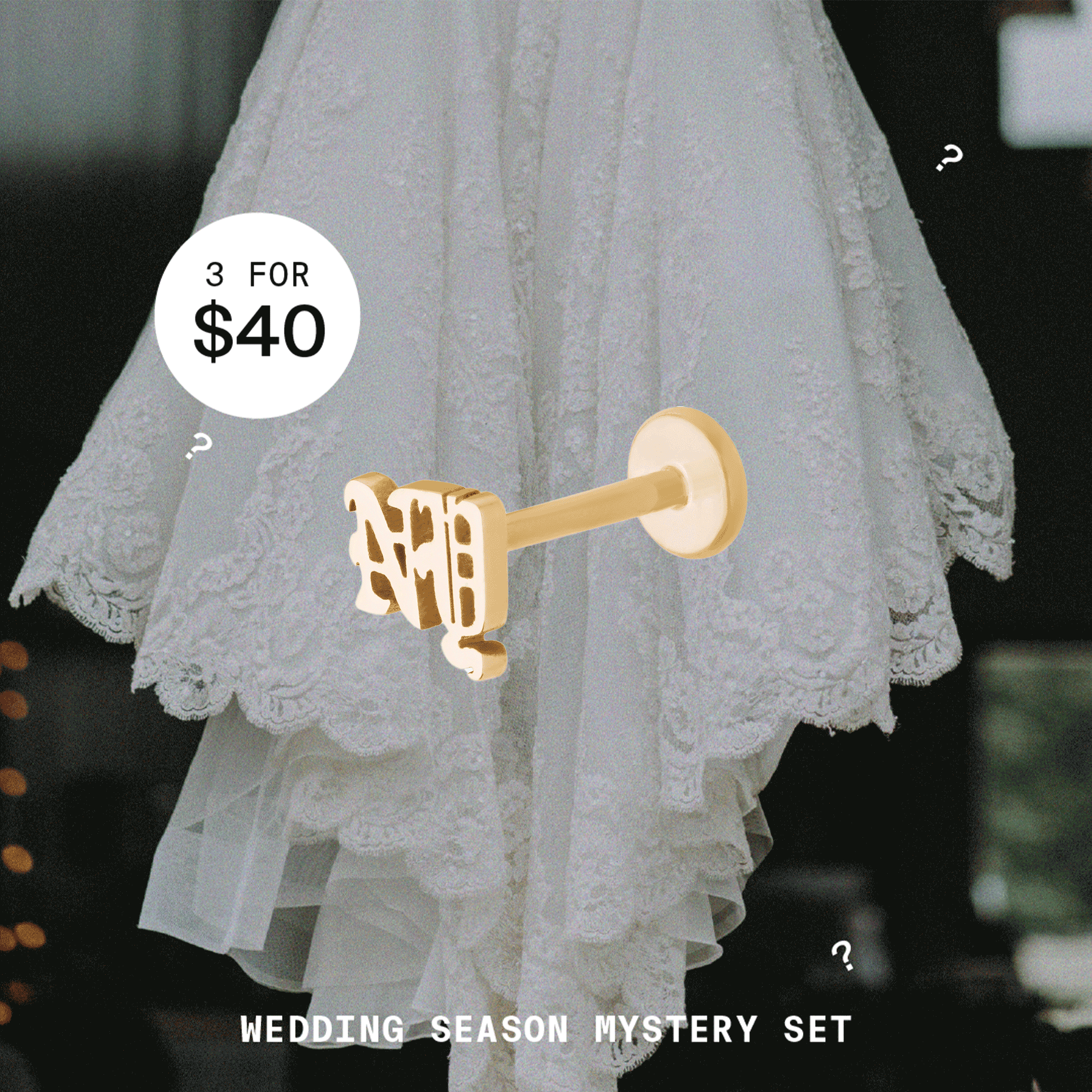Studs Wedding Season Mystery Set In Metallic