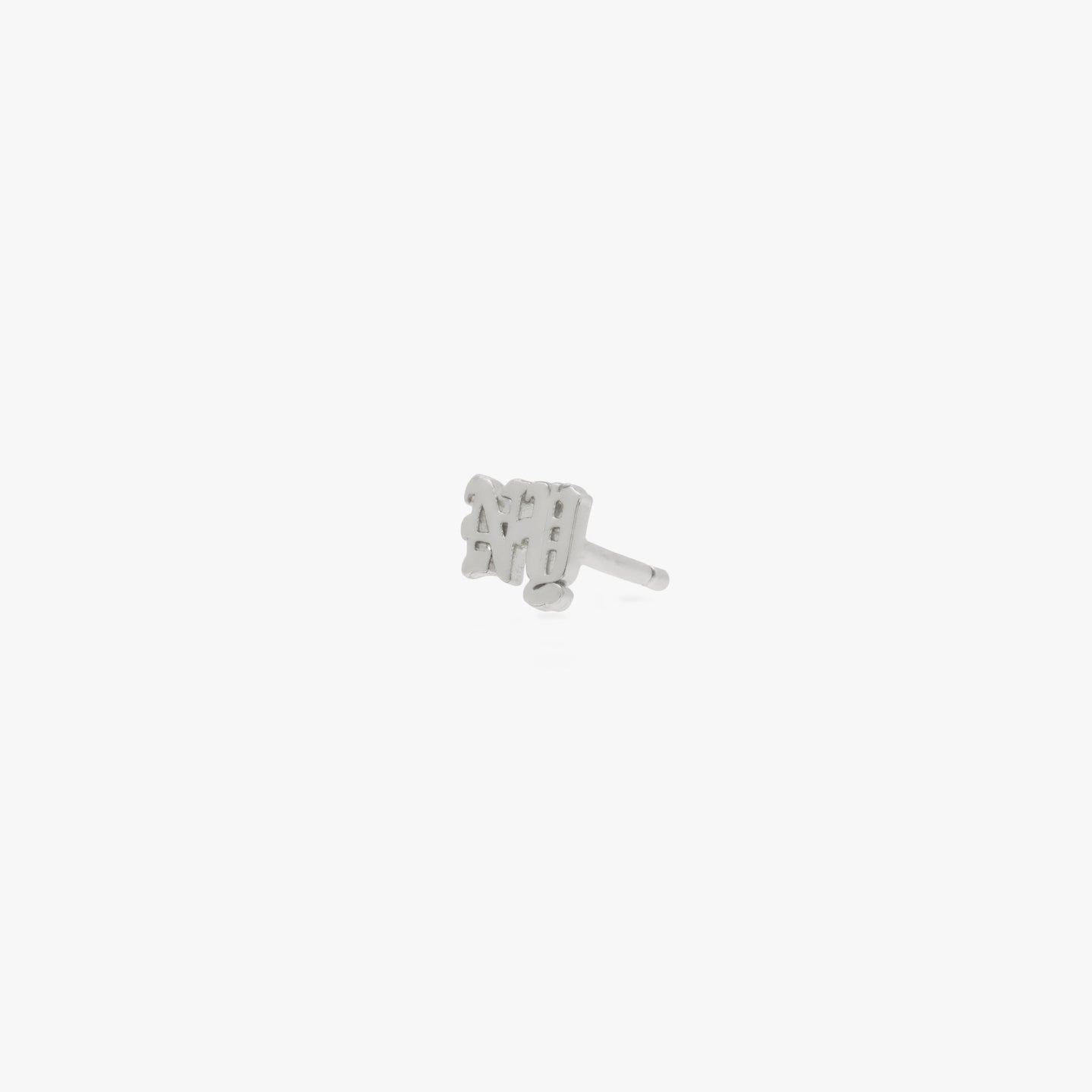 A silver NY gothic styles stud. color:null|silver