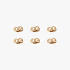 A gold pack of butterfly earring backs color:null|gold