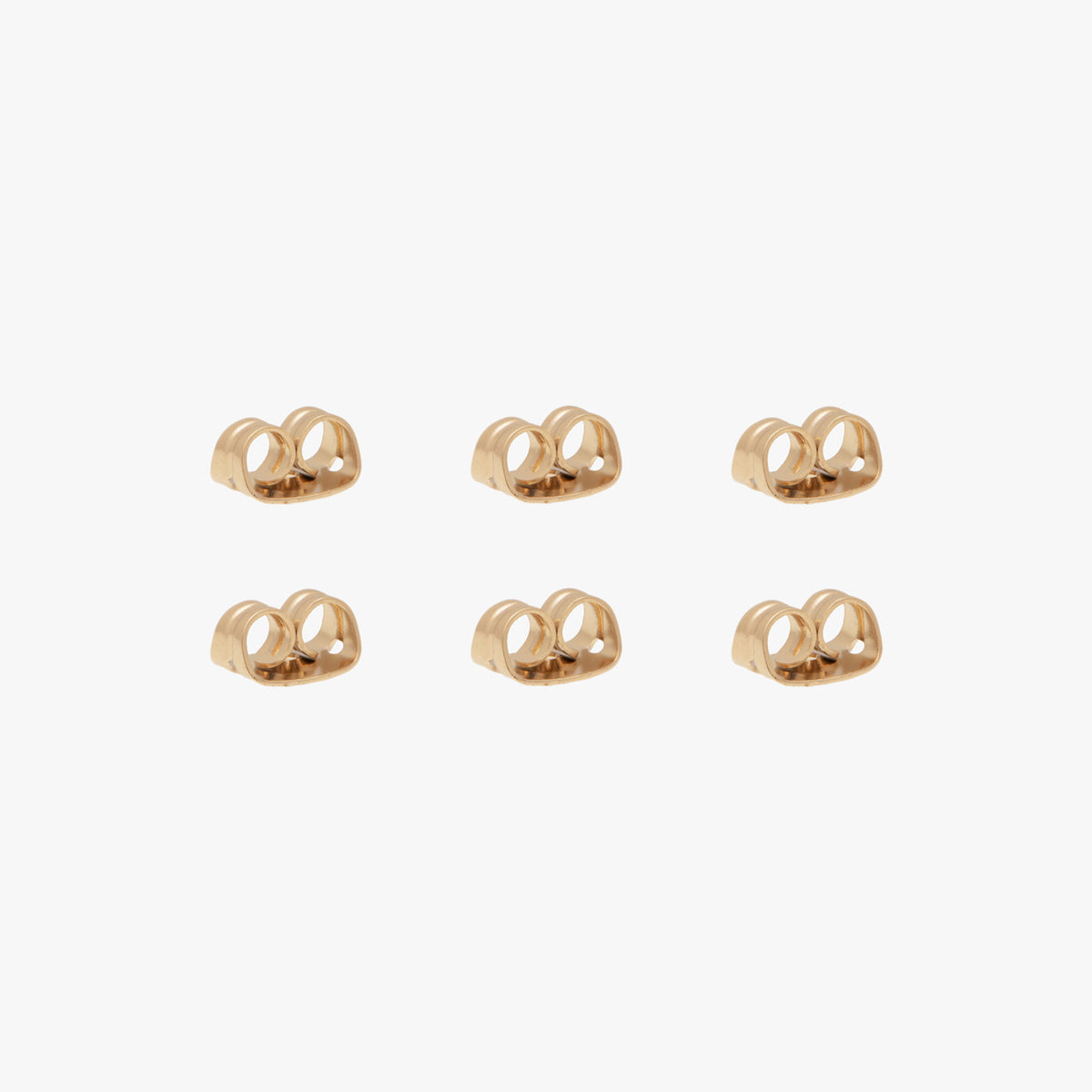 A gold pack of butterfly earring backs color:null|gold