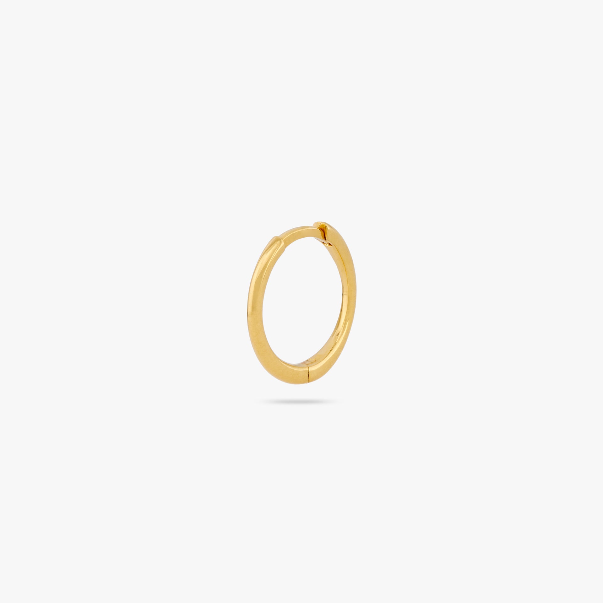 Small slim gold hoop. color:null|gold