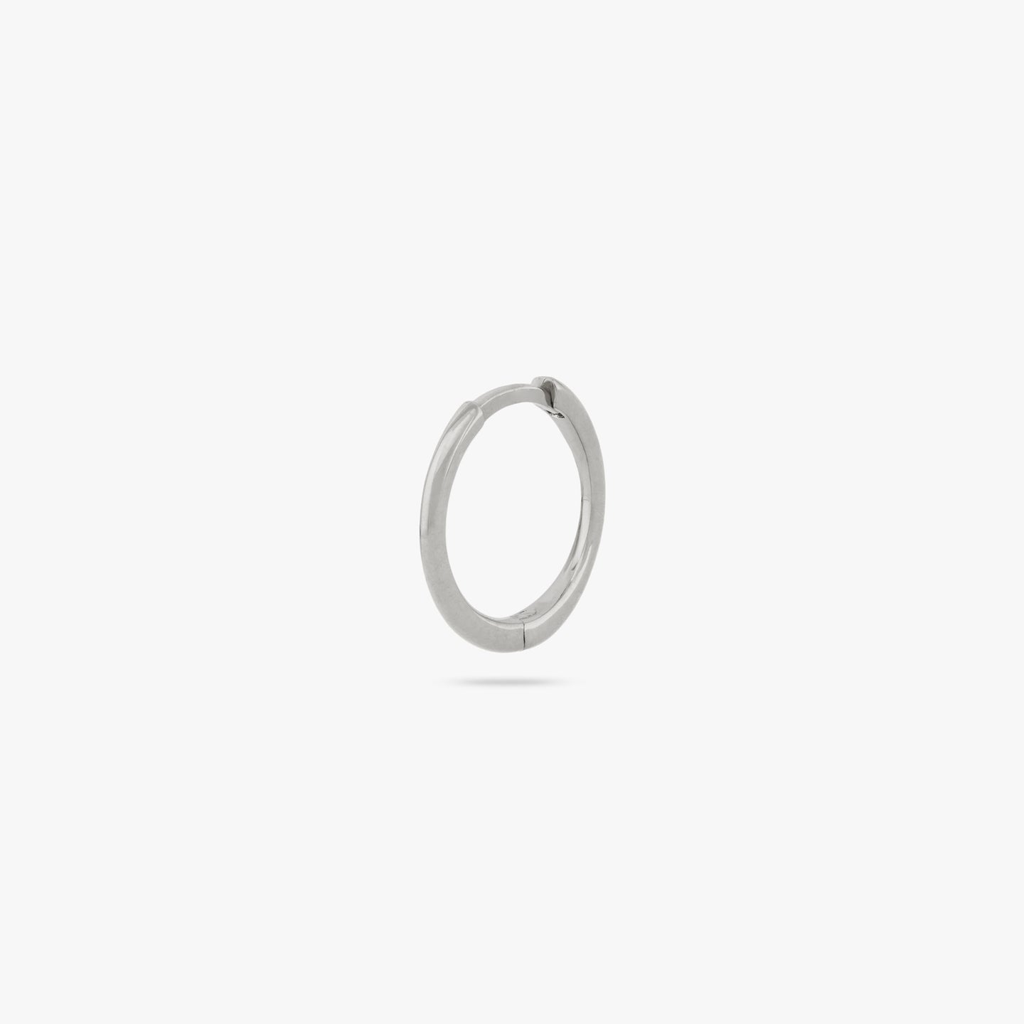 Small slim silver hoop. color:null|silver