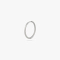 Medium sized slim simple silver hoop. color:null|silver