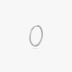 Medium sized slim simple silver hoop. color:null|silver