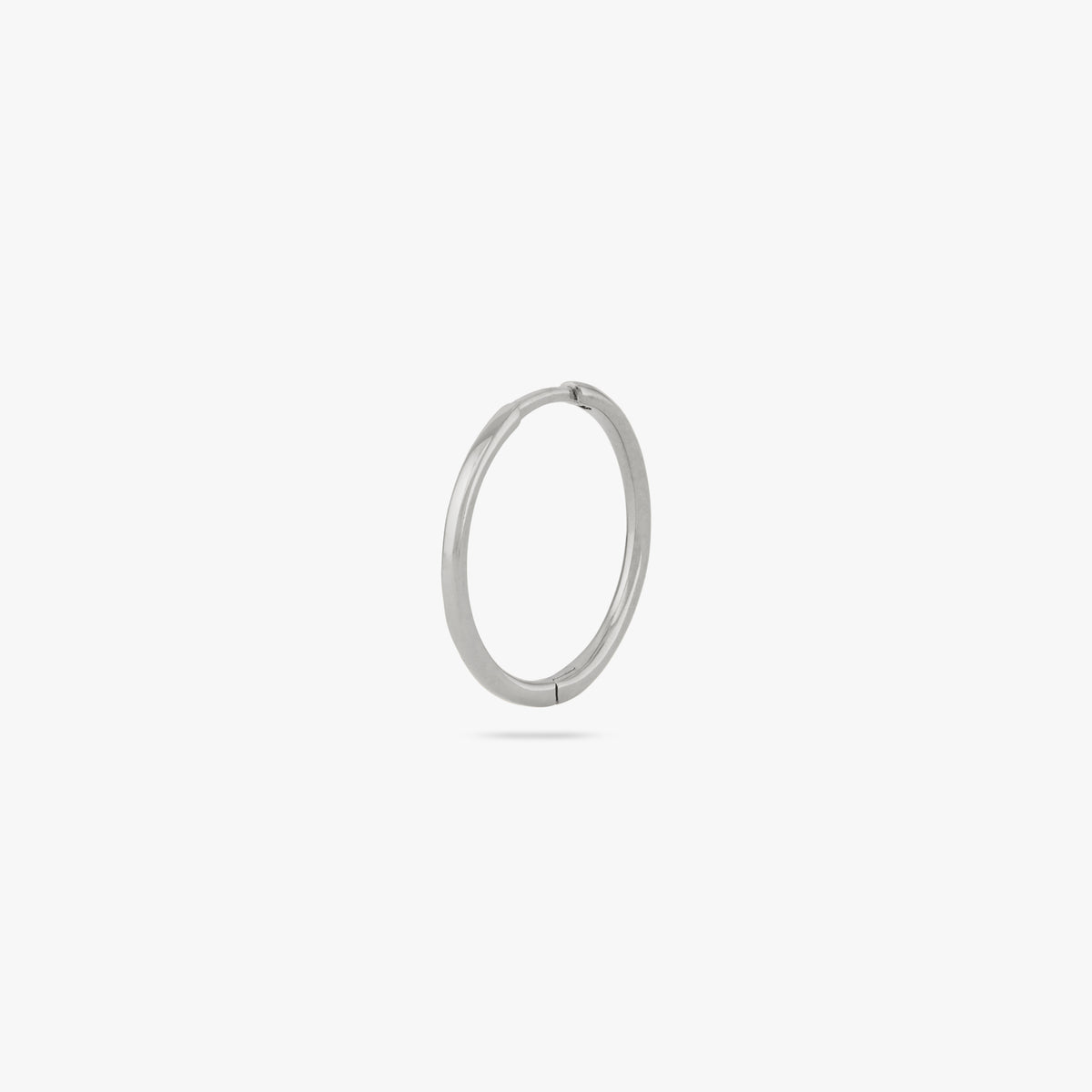 Medium sized slim simple silver hoop. color:null|silver