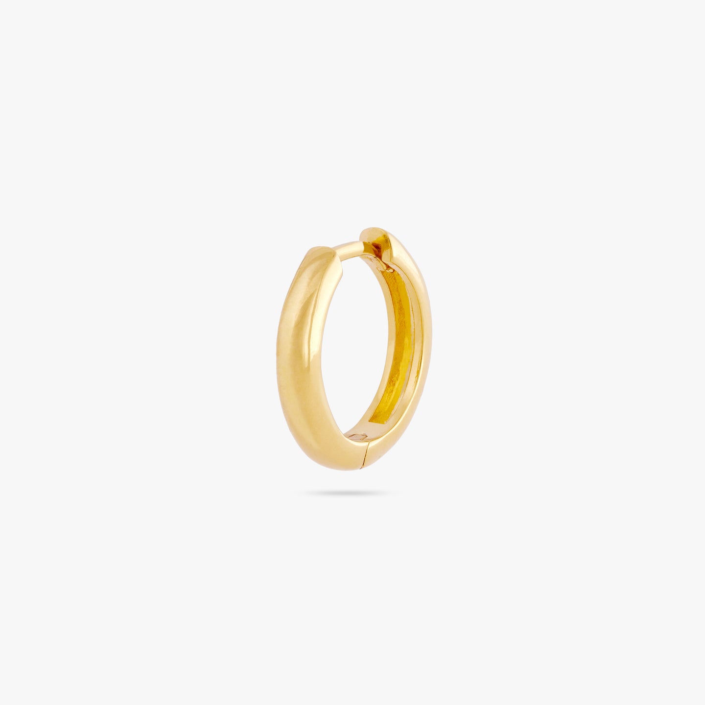 Small bulky and chunky shaped gold hoop color:null|gold