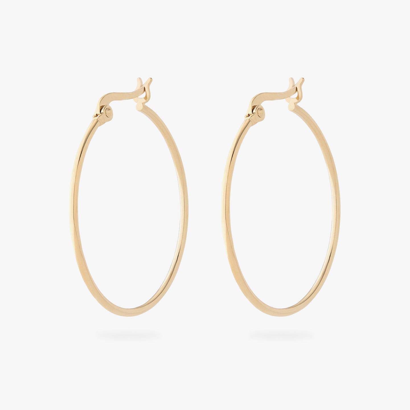 a pair of extra large slim hoops in gold [pair] color:null|gold