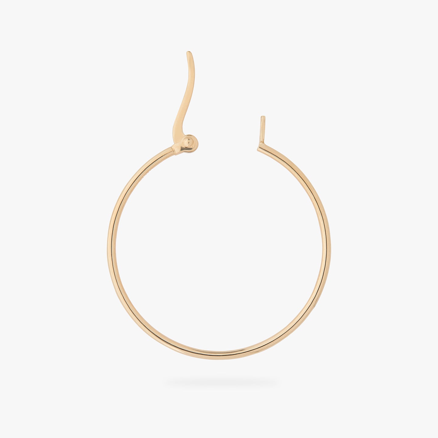 an extra large slim hoop in gold unhinged color:null|gold