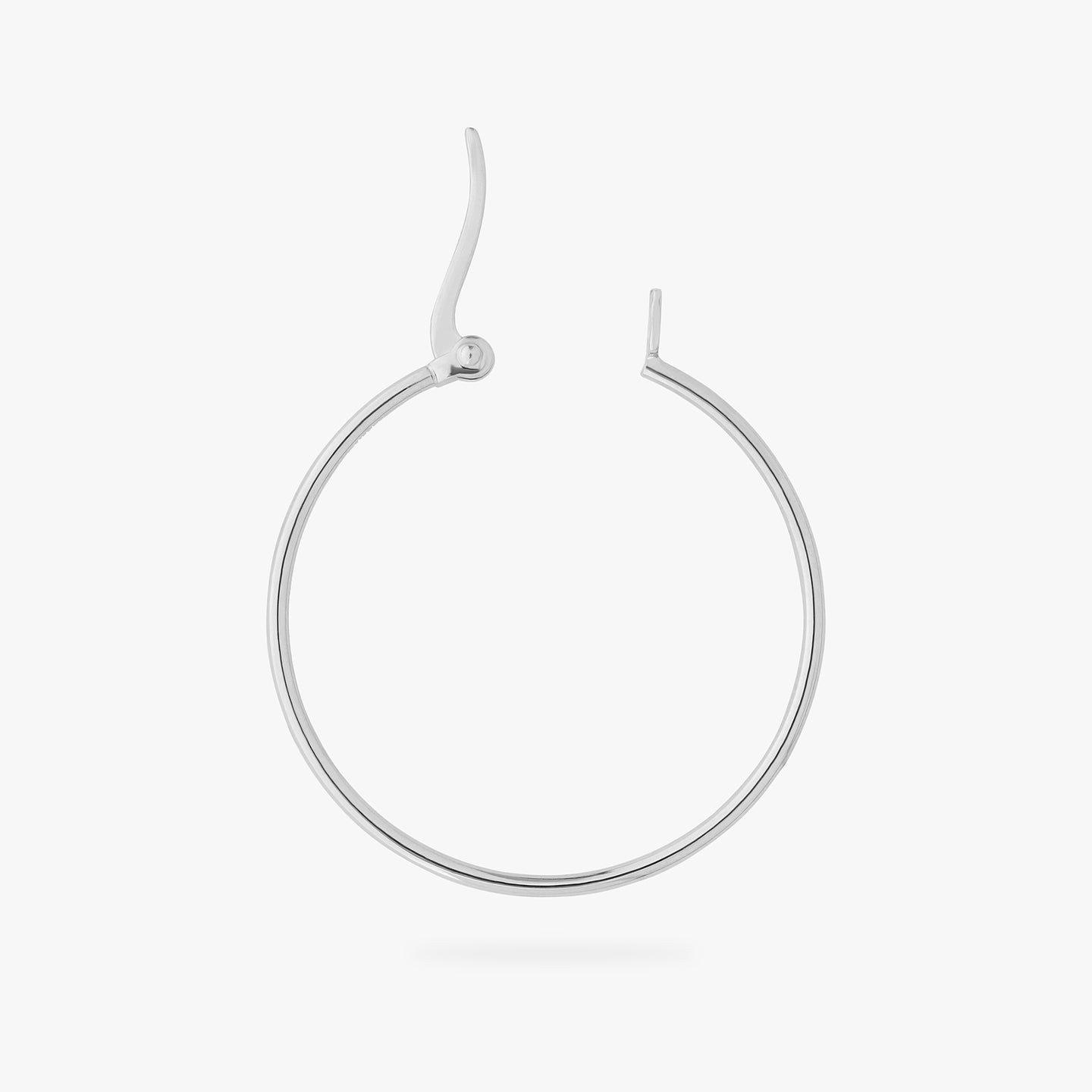 an extra large slim hoop in silver unhinged color:null|silver